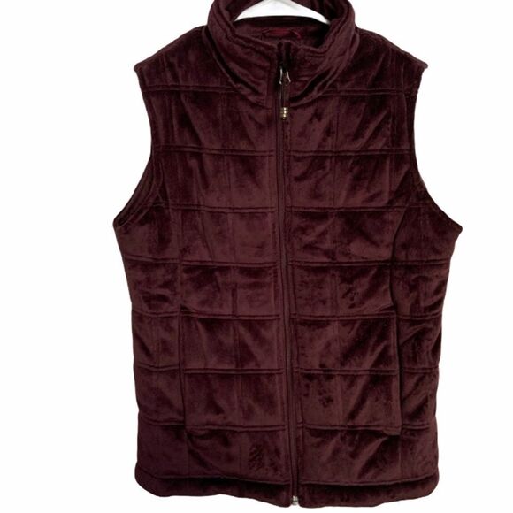 Maroon Fur Vest - Picture 1 of 15